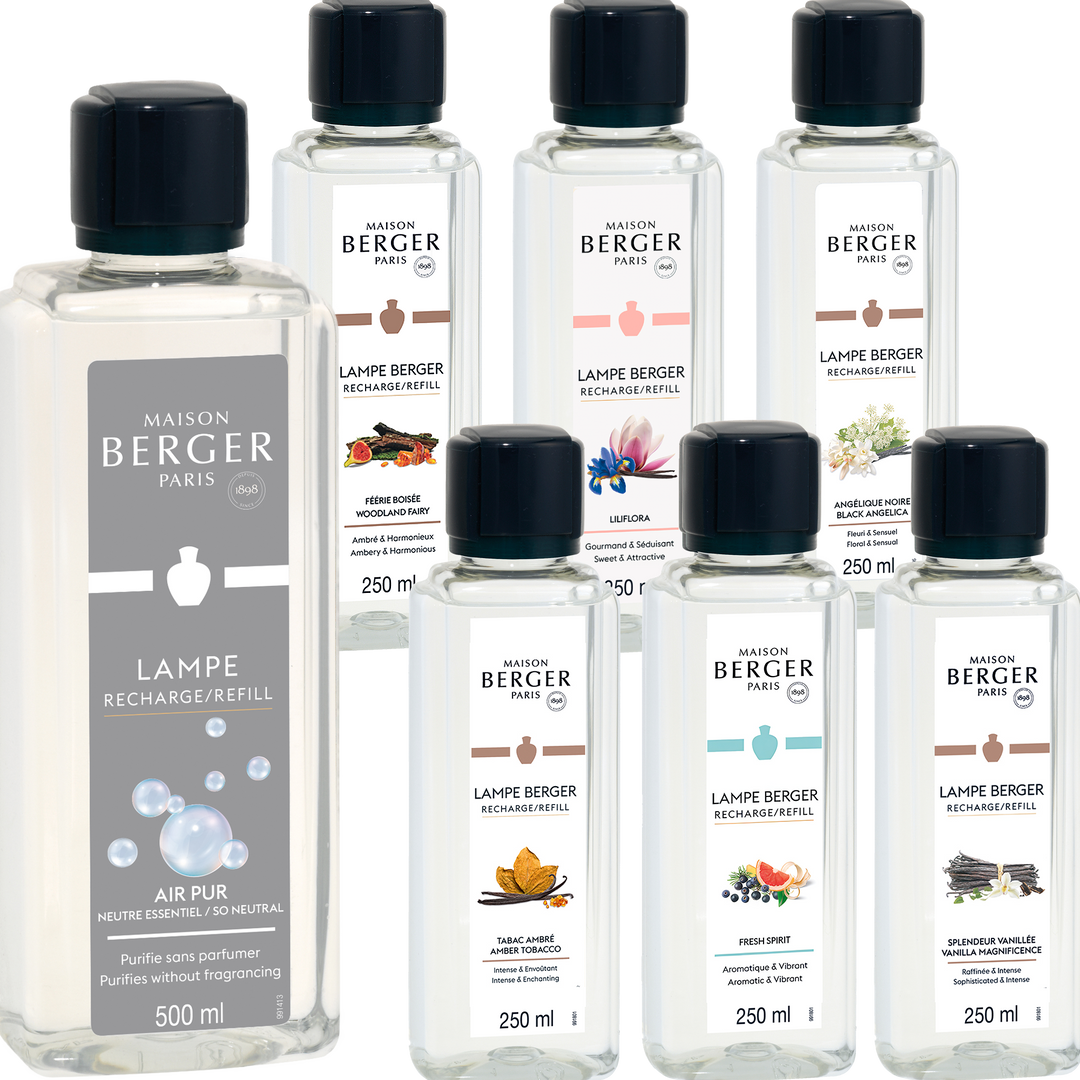 Lampe Berger Düfte - großes Entdeckungsset mit 6x 250ml Duft und 1x 500ml Neutral
