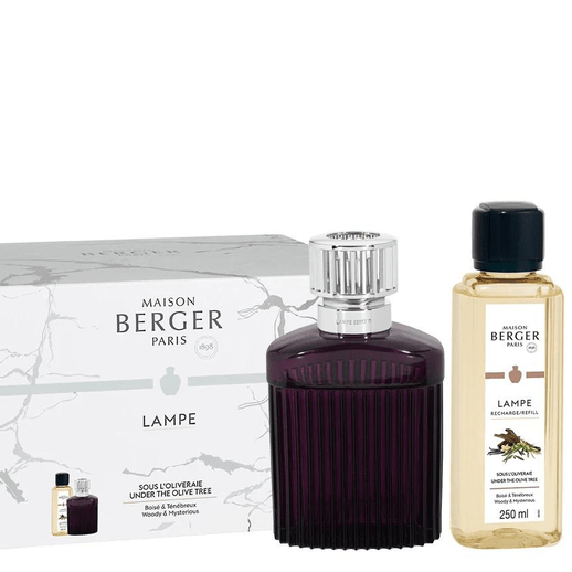 Lampe Berger Geschenkset - Alpha violett mit Duft Unter dem Olivenbaum - Hirsch Living & Lifestyle