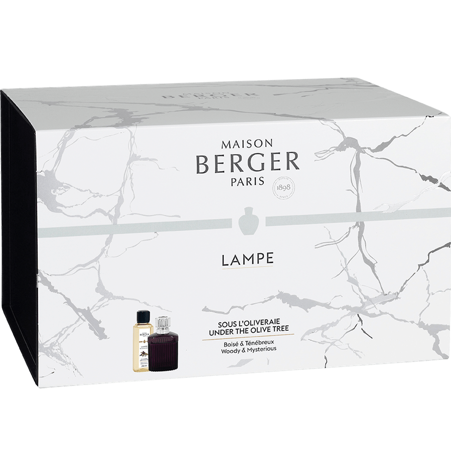 Lampe Berger Geschenkset - Alpha violett mit Duft Unter dem Olivenbaum - Hirsch Living & Lifestyle
