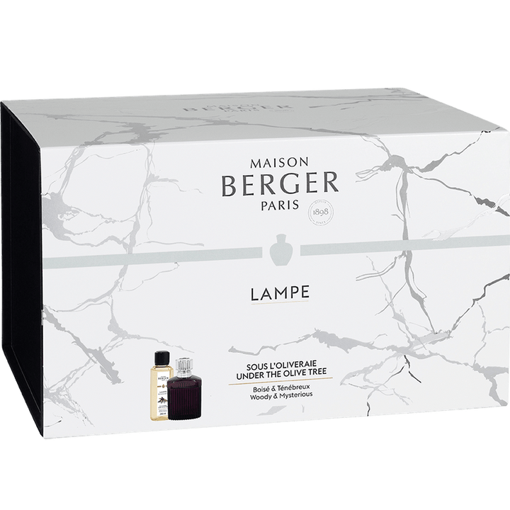 Lampe Berger Geschenkset - Alpha violett mit Duft Unter dem Olivenbaum - Hirsch Living & Lifestyle