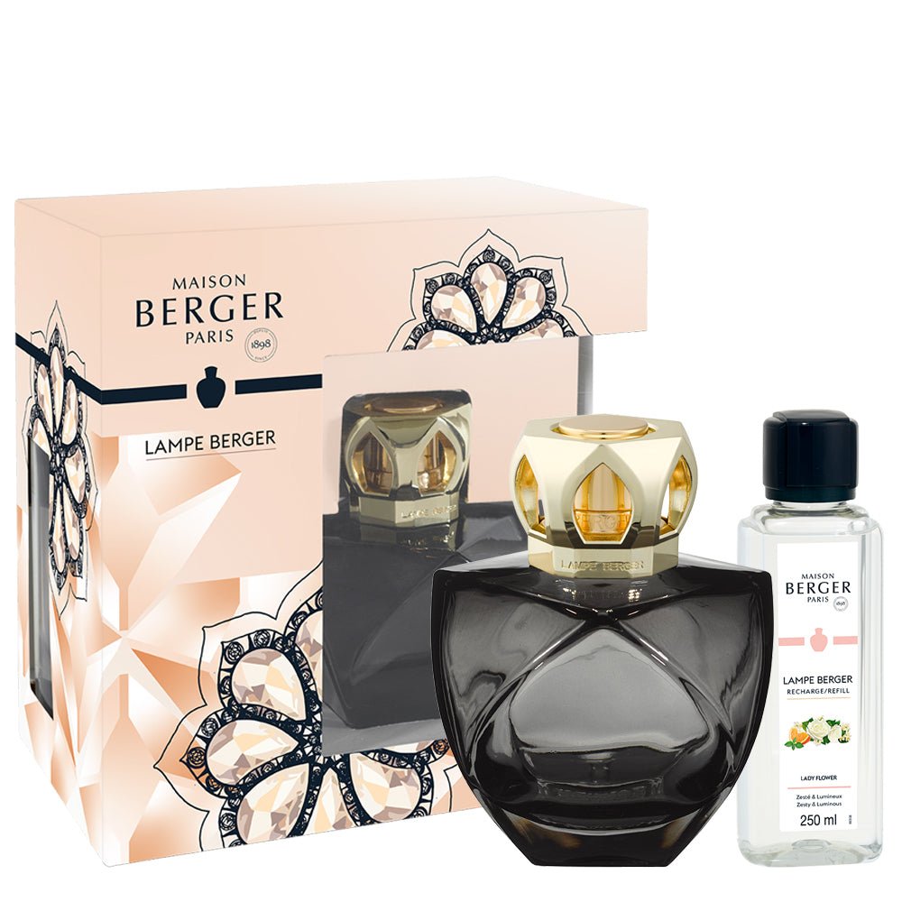 Lampe Berger Geschenkset - Eternity Schwarz mit Duft Lady Flower - Hirsch Living & Lifestyle