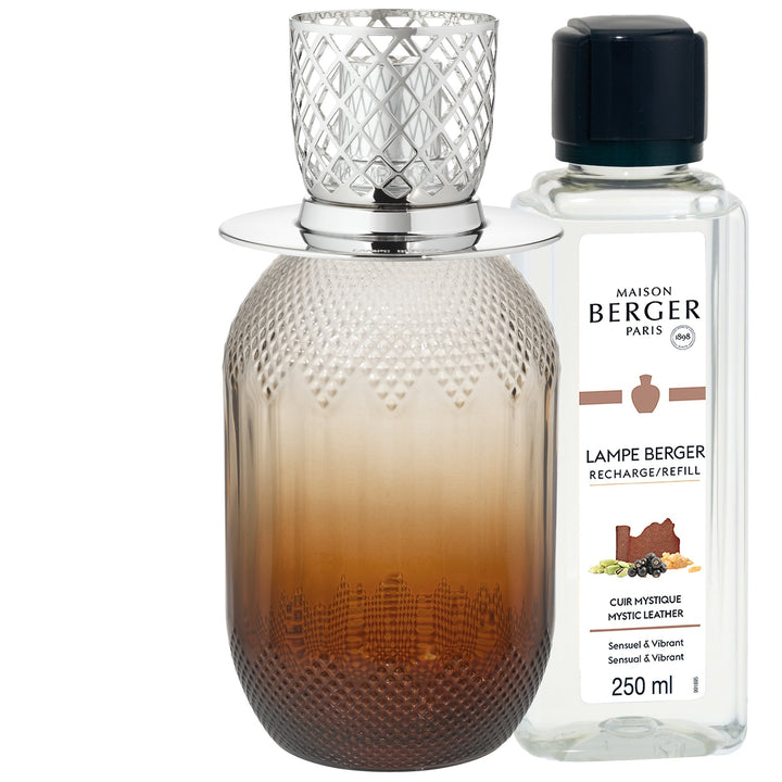 Lampe Berger Geschenkset - Evanescence Rehbraun mit Duft Kraftvolles Leder - Hirsch Living & Lifestyle