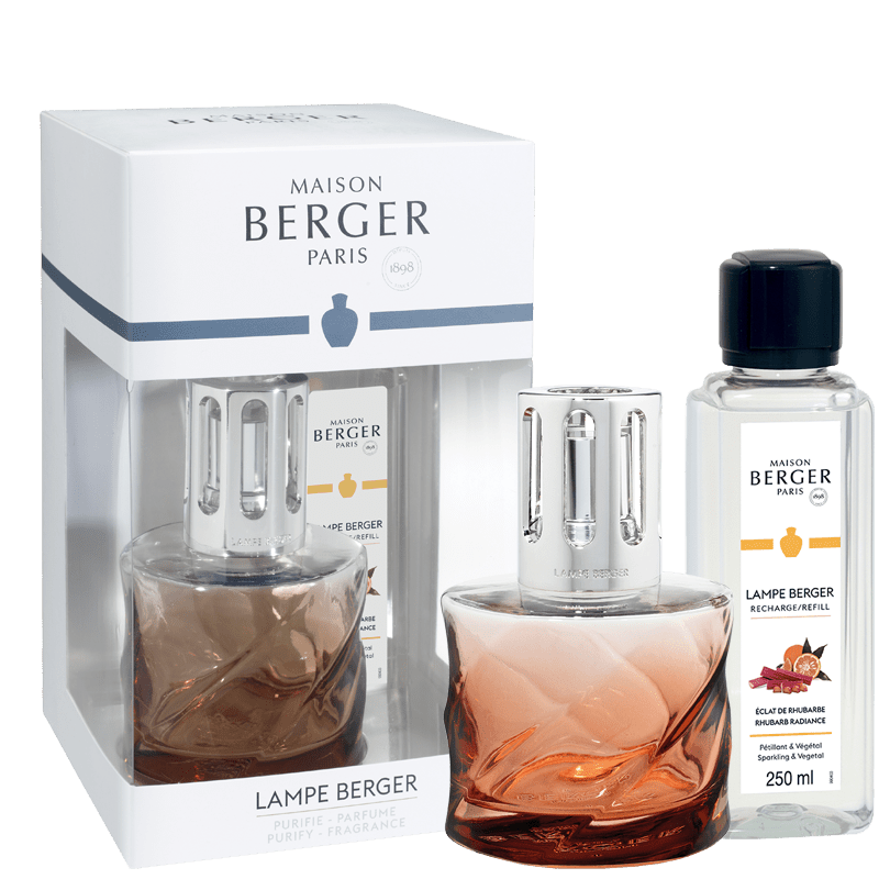Lampe Berger Geschenkset - Spirale Bernstein mit Duft Knackiger Rhabarber - Hirsch Living & Lifestyle