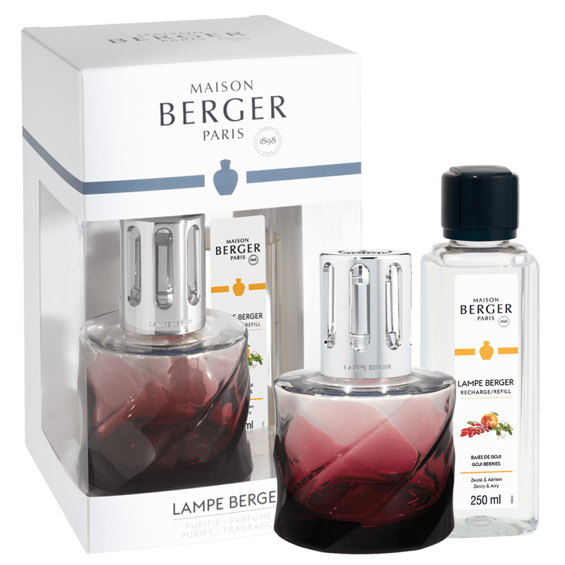 Lampe Berger Geschenkset - Spirale Rot mit Duft Einzigartige Gojibeeren - Hirsch Living & Lifestyle