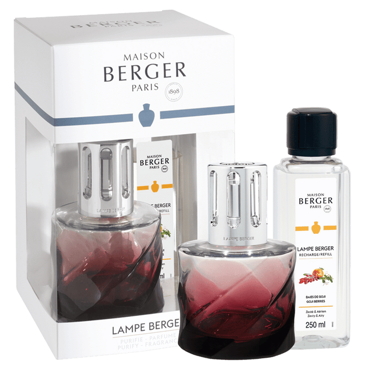 Lampe Berger Geschenkset - Spirale Rot mit Duft Einzigartige Gojibeeren - Hirsch Living & Lifestyle