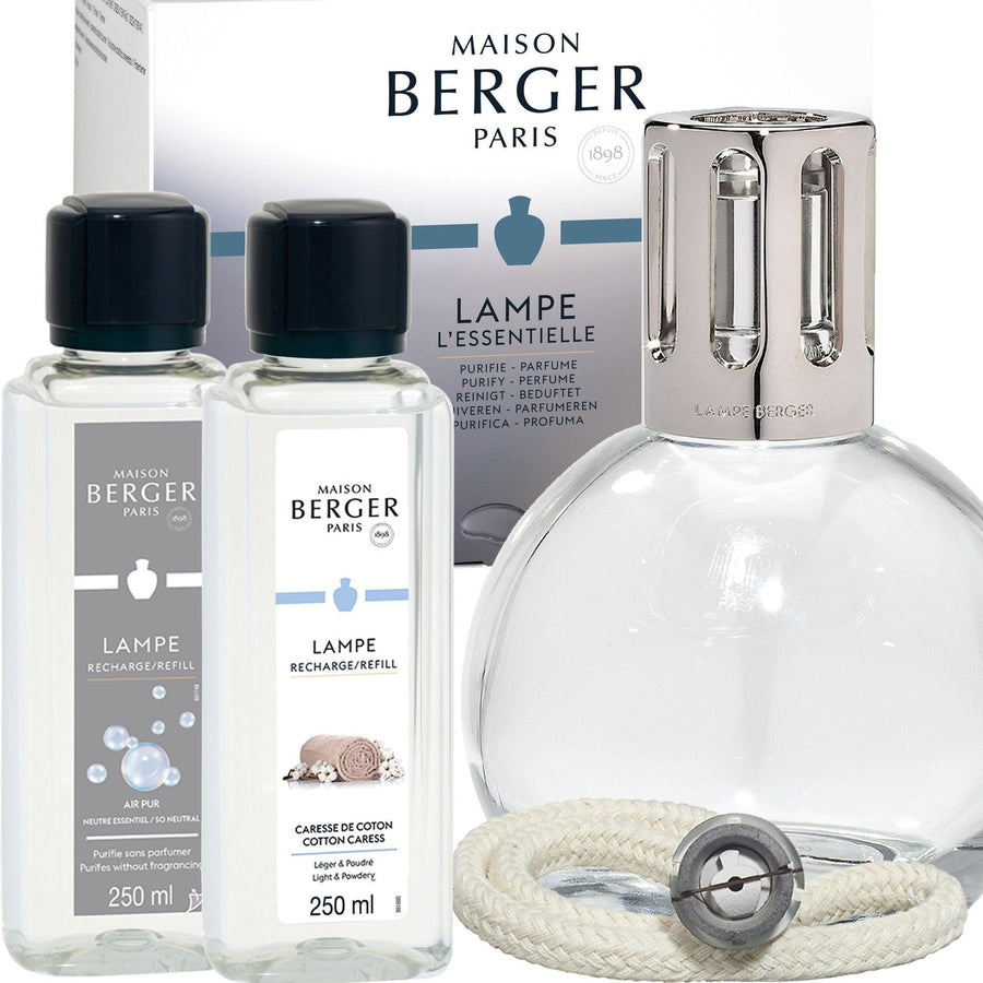 Lampe Berger Geschenkset - XXL Essentielle Rund mit Air Pur & Baumwollblüte - Hirsch Living & Lifestyle