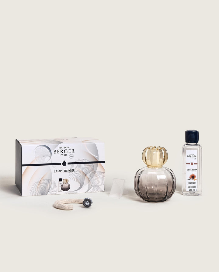 Lampe Berger Geschenkset Corali Grau mit 250 ml Samt aus dem Orient | Maison Berger Paris