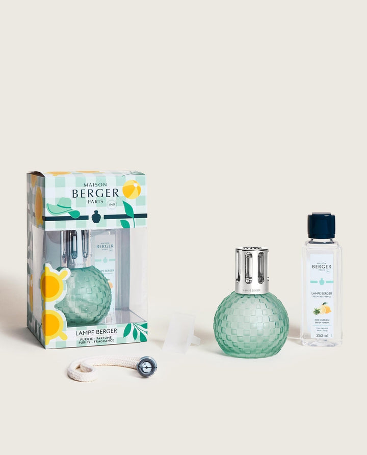 Lampe Berger Geschenkset Disco Minze Gefrostet mit 250 ml Zitronen-Verbene | Maison Berger Paris - 4900