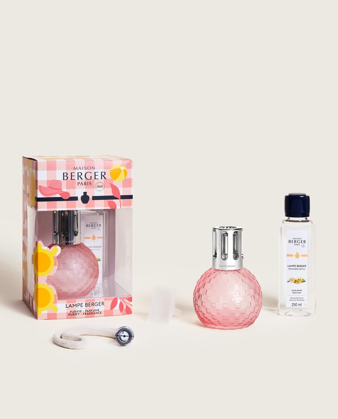 Lampe Berger Geschenkset Disco Rosa Gefrostet mit 250 ml Sonnige Früchte | Maison Berger Paris - 4901