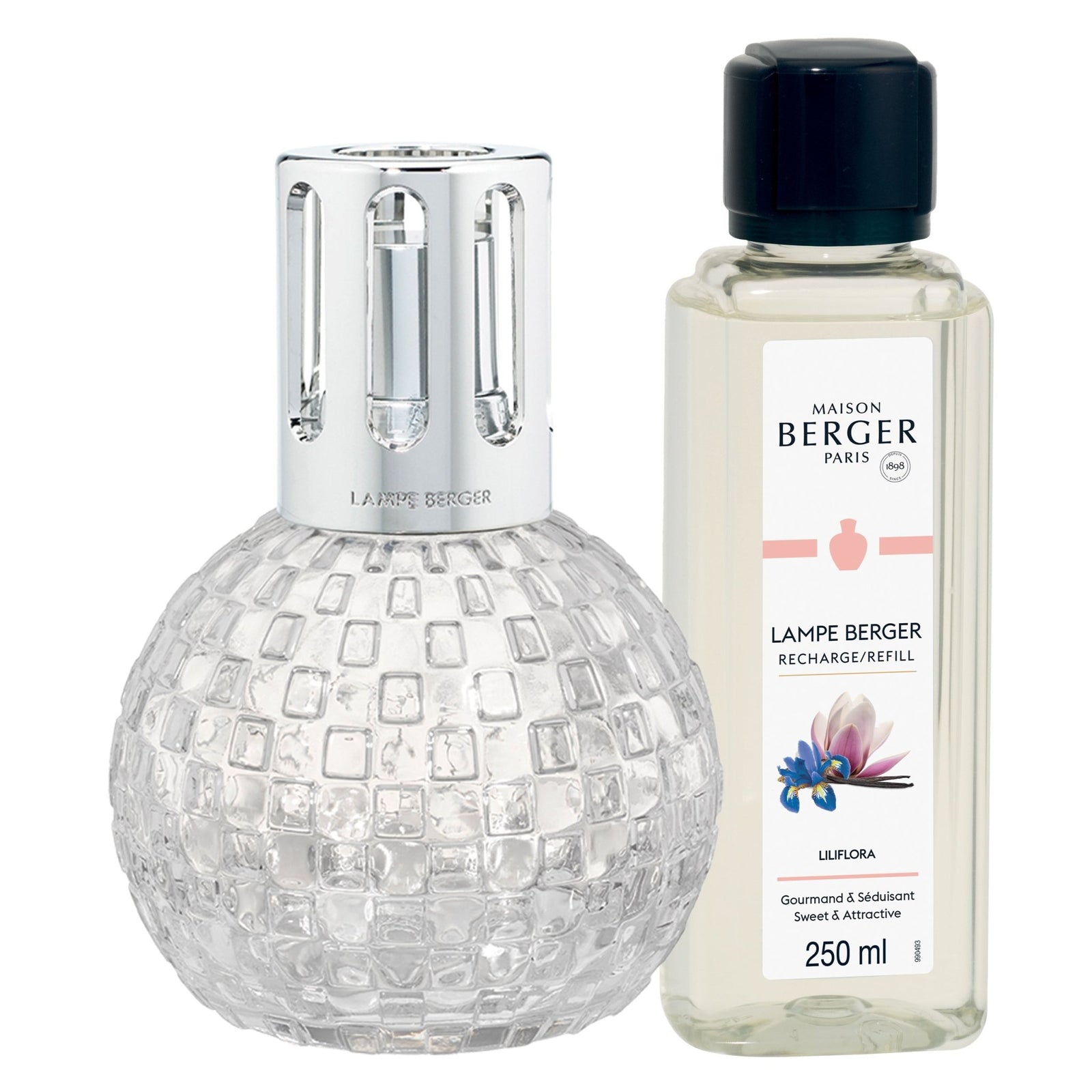 Lampe Berger Geschenkset Disco Transparent mit 250 ml Liliflora | Maison Berger Paris - 4884