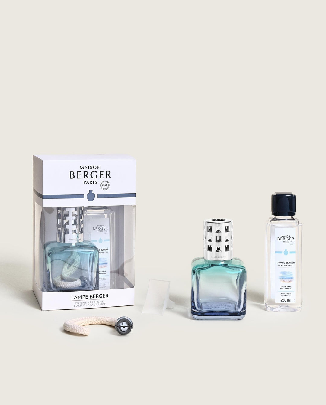 Lampe Berger Geschenkset ICE CUBE Türkis/Blau - Frische Ozeanbrise | Maison Berger Paris - 4898