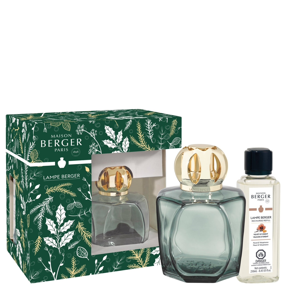 Lampe Berger Geschenkset Magical Grün mit 250 ml Pudriger Amber | Maison Berger Paris - 4903