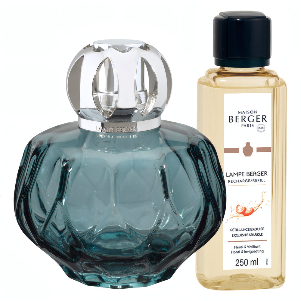 Lampe Berger Geschenkset Rosalie Blau mit Duft Sprudelnde Lebensfreude - Hirsch Living & Lifestyle