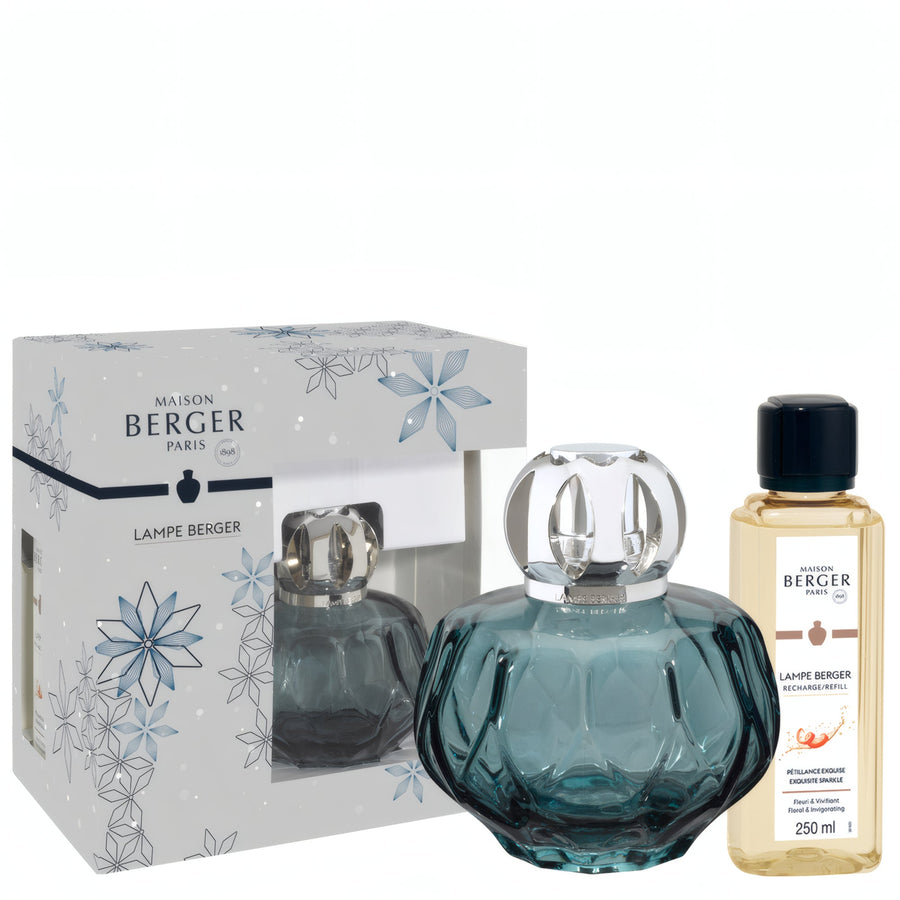 Lampe Berger Geschenkset Rosalie Blau mit Duft Sprudelnde Lebensfreude - Hirsch Living & Lifestyle